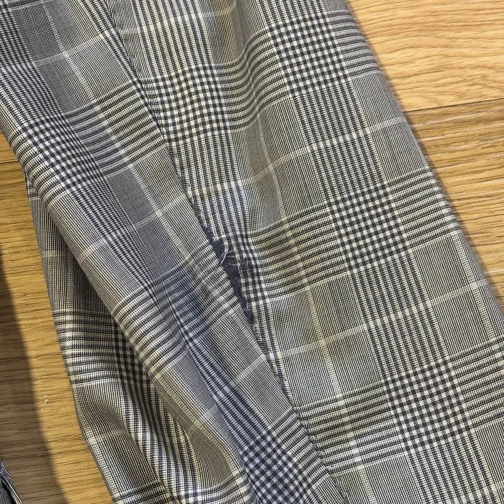 Ermenegildo‎ Zegna Blazer Mens 43L Trofeo 600 Gray Glen Plaid Wool Silk Lining